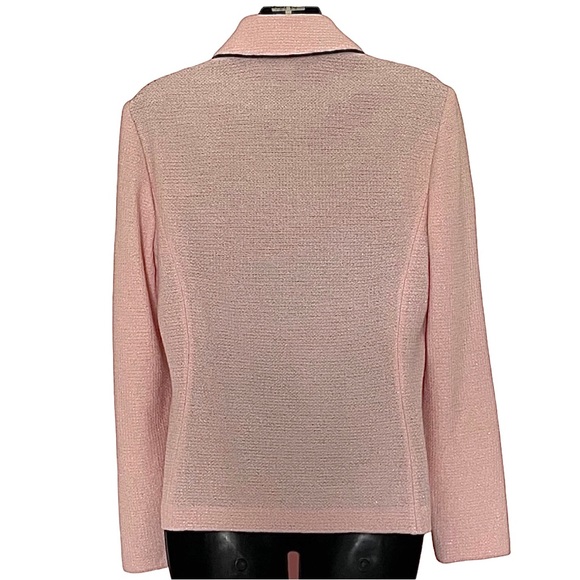 Two-Piece St. John Suit - Pale Pink and Black Jacket PLUS Black Skirt - Size 4 - Picture 13 of 16